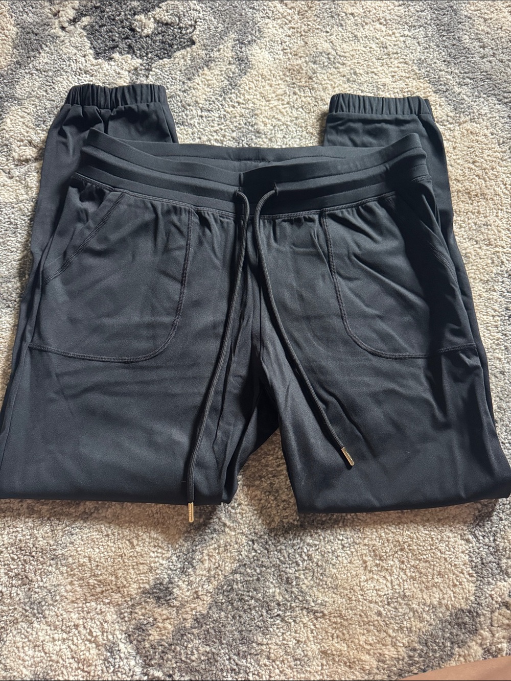 ZYIA Black Peak Zipper Joggers
